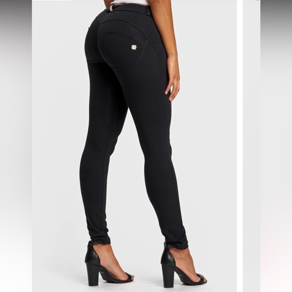 Freddy Pants & Jumpsuits Freddy Black The Slounge Wrup Fashion Mid